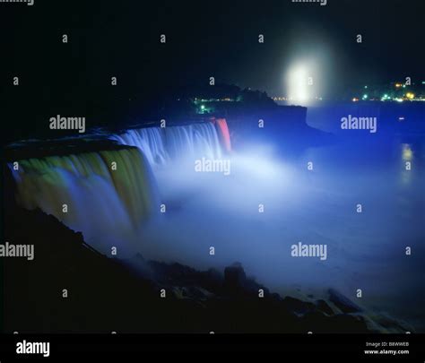 Niagara Falls illumination show USA Stock Photo - Alamy