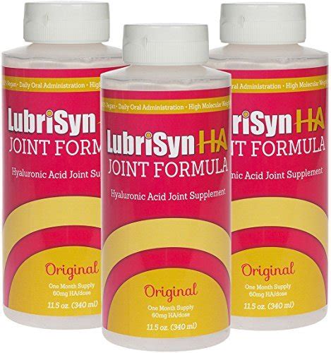 Lubrisyn HA (Human) Hyaluronan Joint Supplement Natural 3 x 11.5 oz | eBay