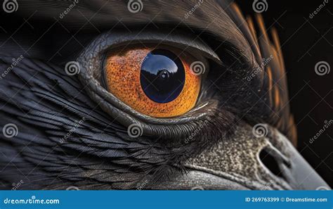 Closeup of Crow Eye. Macro of Bird Eye Stock Illustration ...