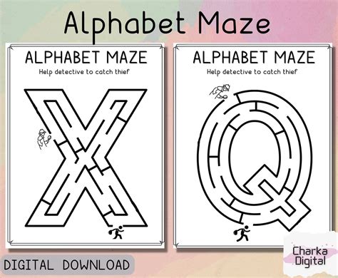 Alphabet Maze Worksheets Color By Letter For Kids Let - vrogue.co
