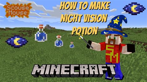 How to make NIGHT VISION POTION in Minecraft tutorial for Java and Bedrock - YouTube