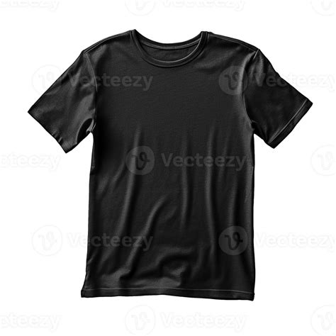 Black T shirt mockup on transparent background, created with 24212743 PNG