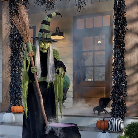 Animated Wilma Witch With Broom | Best 2019 Halloween Decor at Grandin Road | POPSUGAR Home Photo 16