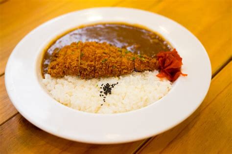 Japanese Food Tonkatsu Curry Rice Stock Image - Image of crispy, meal ...