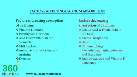 What are factors that increase and decrease calcium absorption? [2022 ...