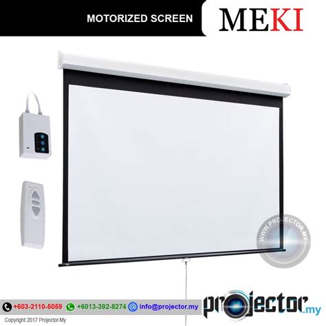 Meki EZ Motorized Projection Screen 84" X 84"