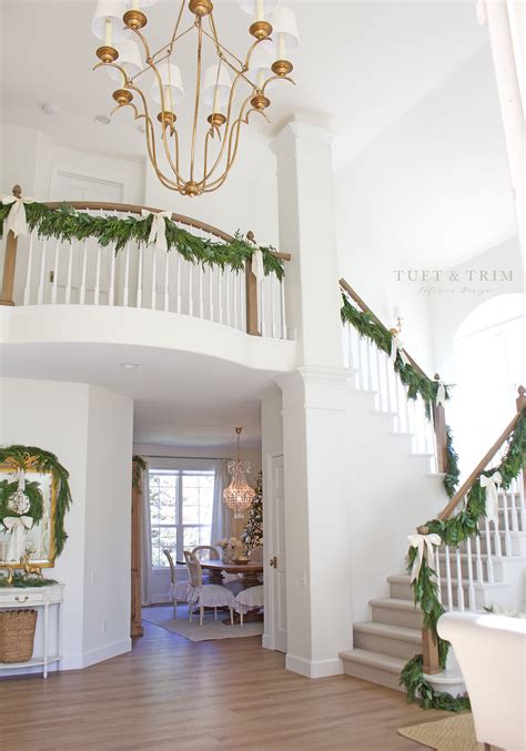 Holiday Staircase with Real Touch Faux Garland - Tuft & Trim