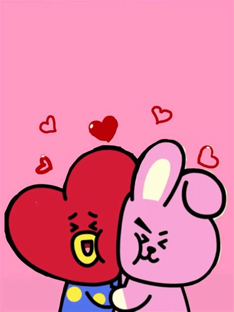 Tata and Cooky, Free Wallpaper. #Tata #Cooky #Bt21 | Cute cartoon ...