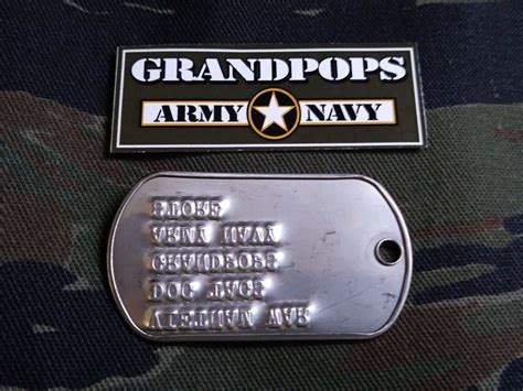 VIETNAM WAR CUSTOMIZED U.S. MILITARY DOG TAGS – GRANDPOPSARMYNAVY