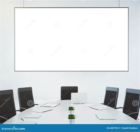 Conference Room Interior With Large Whiteboard, Chairs And, 44% OFF