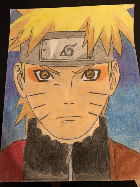 Naruto Anime Drawing With Color