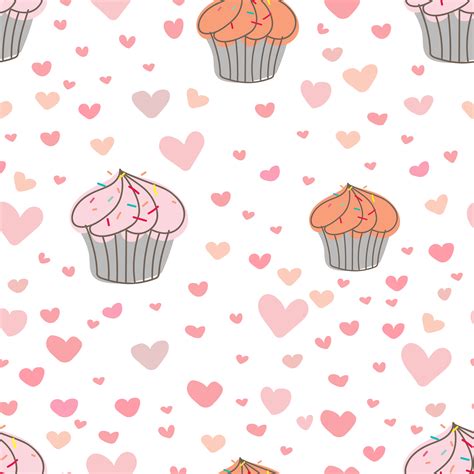 Cupcakes pattern background, Cute bakery pattern, Vector illustration. 535871 Vector Art at Vecteezy