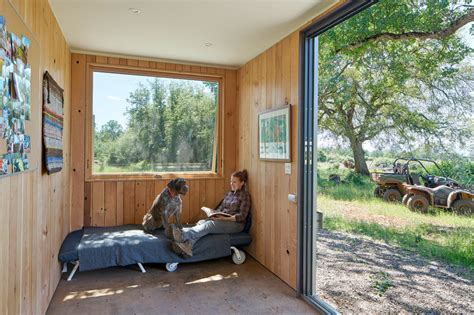 Off-grid shipping container cabin has a warm wooden interior | Inhabitat - Green Design ...