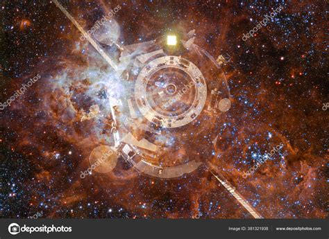 Spacecraft Launch Space Cosmos Art Elements Image Furnished Nasa — Stock Photo © Outer_Space ...