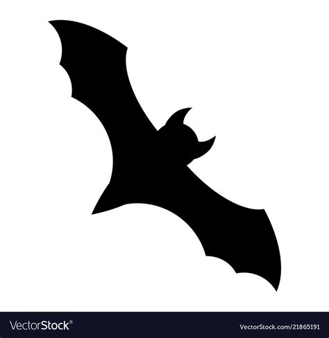 Halloween bat silhouette design isolated on Vector Image