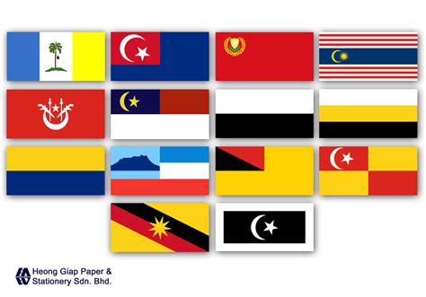 Malaysia States Flag 3x6 - Flag | Malaysia | Heong Giap Paper ...