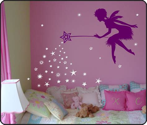 Fairy Art Fairy Decor, Pixie Dust Star Wand Wall Decal, Tinkerbell Wall ...