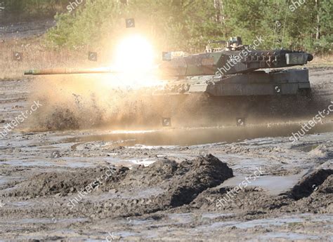 Leopard 2 Combat Tank Action During Editorial Stock Photo - Stock Image | Shutterstock