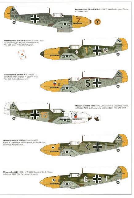 (For Aero Modelers) Messerschmitt Bf 109 E Camouflage and … | Flickr