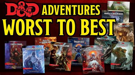 Ranking ALL the Dungeons and Dragons 5e Adventures Worst to Best - YouTube