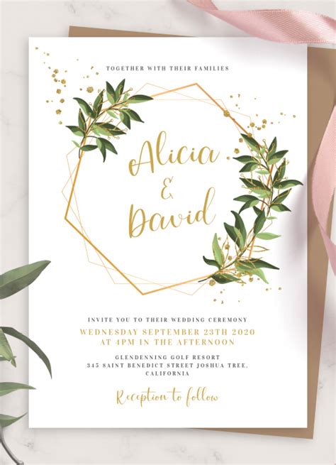 Wedding Invitation Templates - Download or Order prints