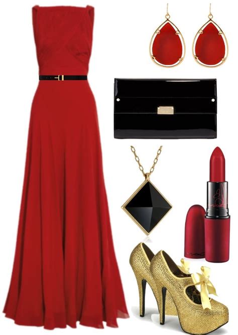 Red, gold and black formal outfit | Red wedding gowns, Modest dresses, Party dress outfits