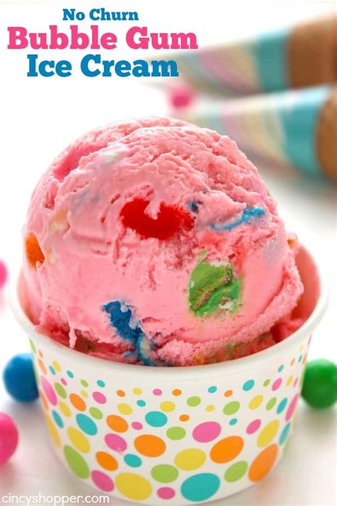 No Churn Bubblegum Ice Cream - CincyShopper