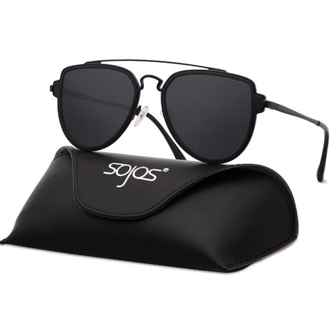 SOJOS Fashion Polarized Aviator Sunglasses for Men Women Mirrored Lens ...