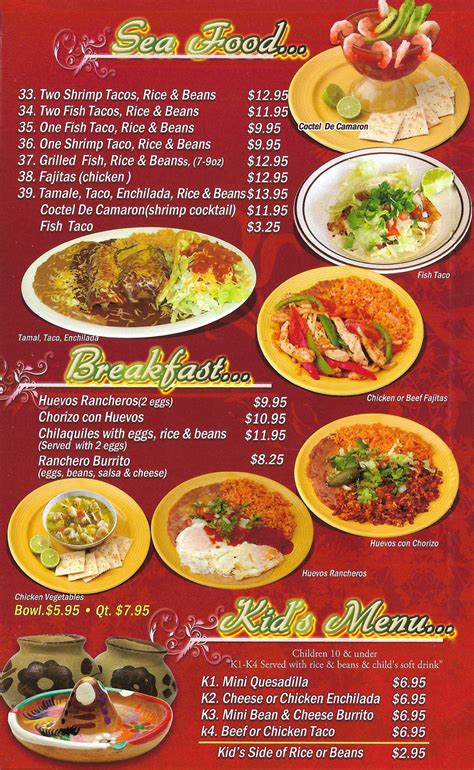 La Costa Mexican Restaurant Menu La costa mexican restaurant - EddyBogaErt