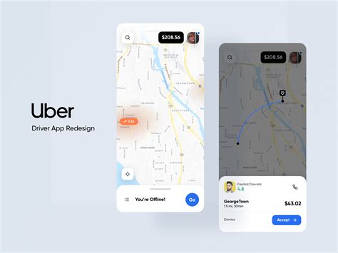 Redesign Uber Driver app by Farshid Darvishi on Dribbble