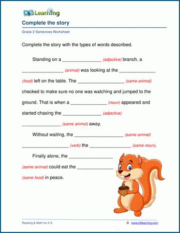 Grade 2 Grammar & Writing Worksheets | K5 Learning