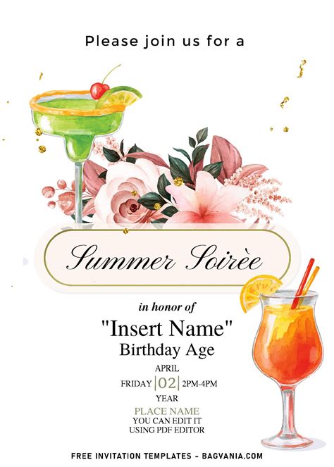 (Free Editable PDF) Fun Summer Soiree Invitation Templates That You Don't Want To Miss in 2023 ...