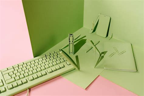 White Computer Keyboard on White Table · Free Stock Photo
