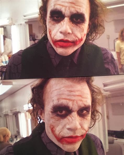 New Heath Ledger Joker pics from makeup artist John Caglione Jr's Instagram page : r/batman