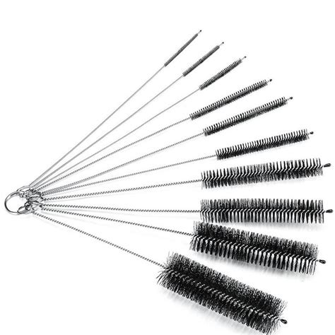 Practical Nylon Bristle Tube Cleaning Brush , 10 PCS Test Tube Washing Brush