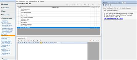 HomeGauge Boat Dock – InterNACHI Inspection Narrative Library