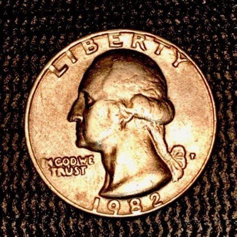 #error #errorcoins 1982 P Washington Quarter 25c Error Coin Rare Filled P Struck Through Double ...