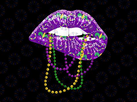 Mardi Gras Lips Sublimation Download, Mardi Gras Kiss Lips Png, Mardi