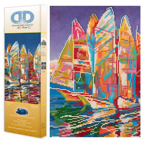 DIAMOND DOTZ ® at Home - Sailing Away, Partial Drill, Round Dotz, Diamond Painting Kits, Diamond ...