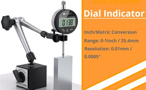 Neoteck DTI Digital Dial Indicator Probe 0.0005''/0.01mm Dial Test ...