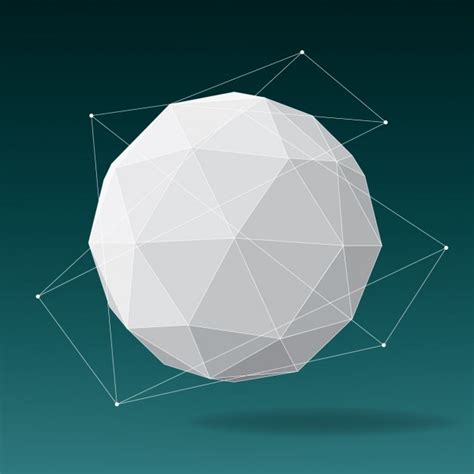 Free Vector | Polygonal sphere design