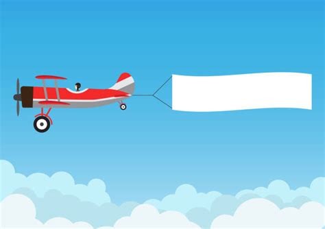 Flugzeug Mit Banner Clipart With Transparent