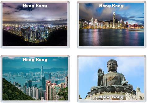 Hong Kong – 4 PACK – Jumbo Fridge Magnet Souvenir Gift Present | Fridge magnets, Photo ...