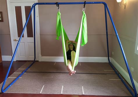 Large Green Nylon Wrap Therapy Swing With Swing Set Stand - Heavenly ...