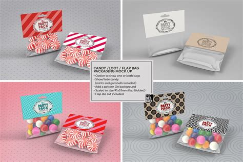 Candy Bag Packaging Mockup | Packaging mockup, Candy packaging, Bag ...