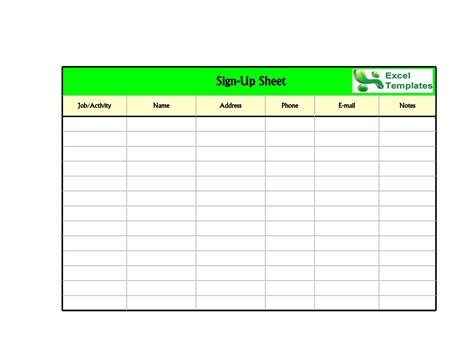 40 Sign Up Sheet / Sign In Sheet Templates (Word & Excel)