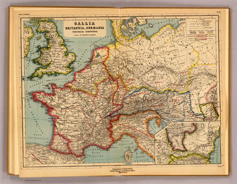 Gallia, Britannia, Germania, Provinciae danuvienses. - David Rumsey ...