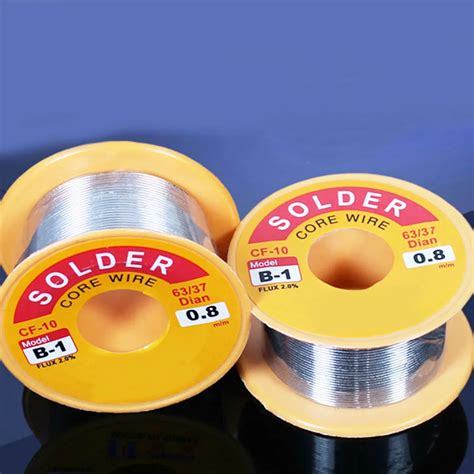 Solder Wire 0.8mm Diam 63/37 Clean Rosin Core Welding Tin Lead Solder Iron Wire Reel Soldering ...