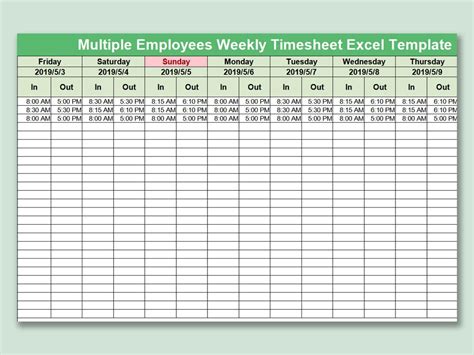 Excel Timesheet Templates