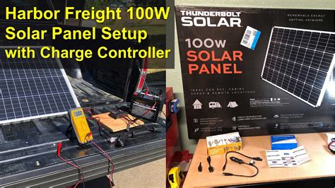 Harbor Freight 100W Solar Setup with Charge Controller 2021 - YouTube